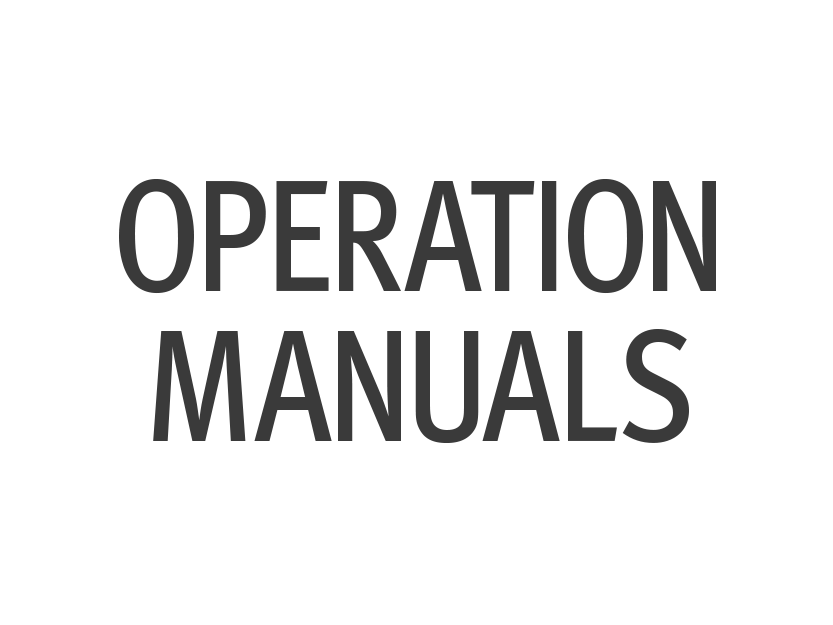 Operation Manuals