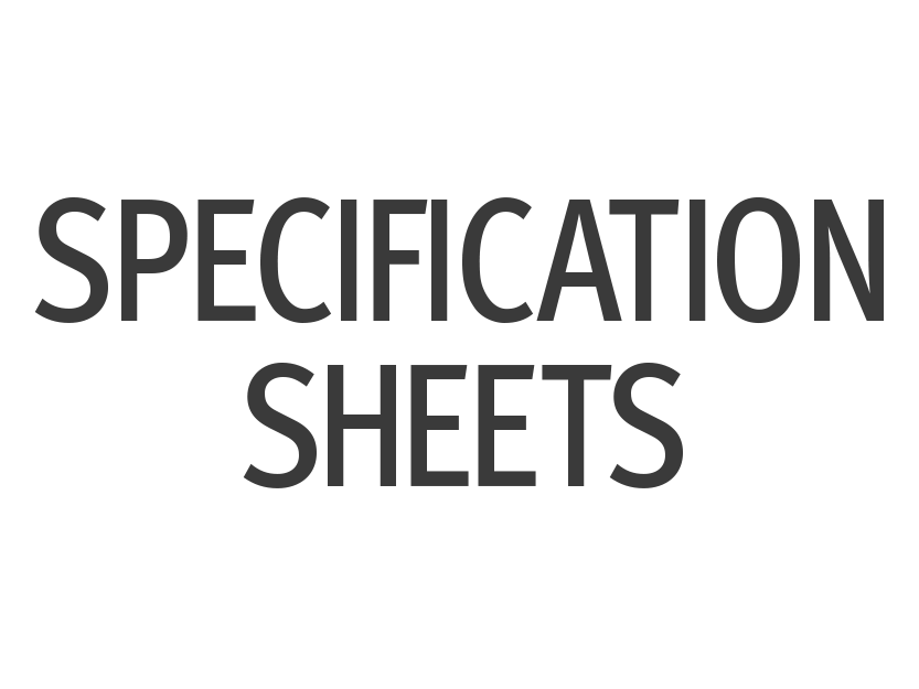 Specifications Sheets
